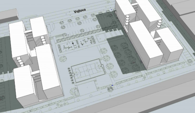 Vizualizace nového domu na Vojtově ulici