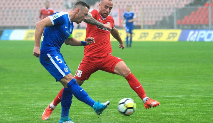 Momentka z utkání Zbrojovka - Liberec