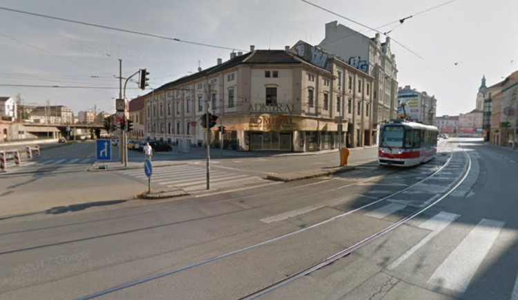 Křižovatka na ulici Křenovou