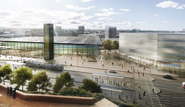 Vizualizace nádraží varianty Petrov