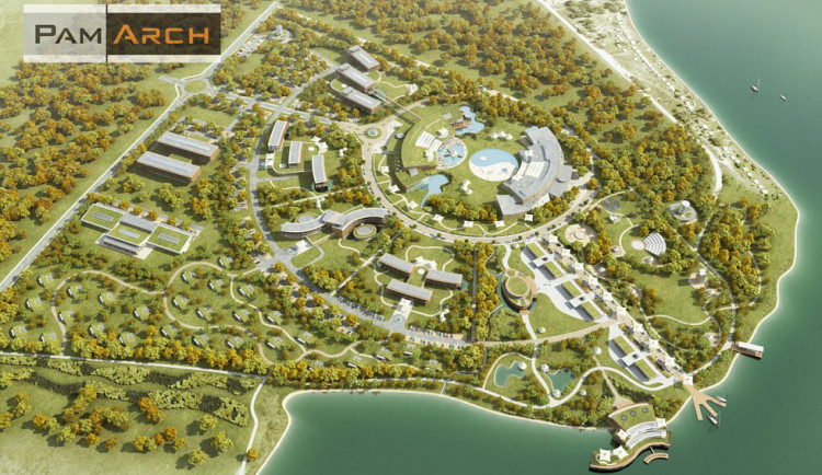 Vizualizace termálních lázní v Pasohlávkách