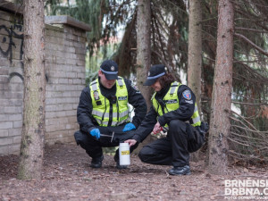 Strážníci sbírali použité injekční stříkačky v brněnských parcích a ulicích