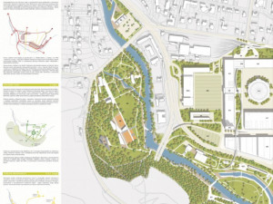 Vítězný návrh 2. ceny, autoři Milan Rak a Pavel Rada