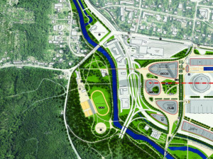 Vítězný návrh 2. ceny, autoři Milan Rak a Pavel Rada