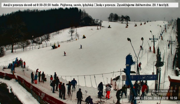 Podmínky pro lyžování na svazích jižní Moravy jsou dobré