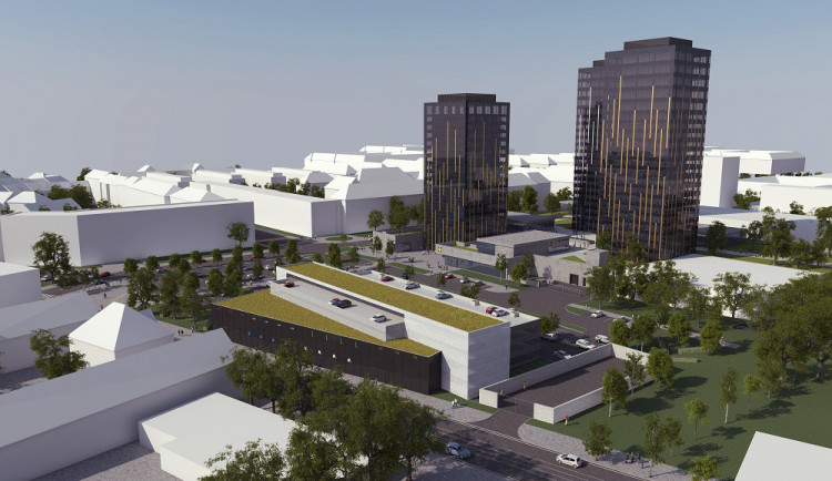 Vizualizace parkovacího domu na Veveří, zdroj: Ateliér Kristen