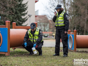 Strážníci sbírali po celém Brně použité injekční stříkačky, jejich počet znepokojivě roste