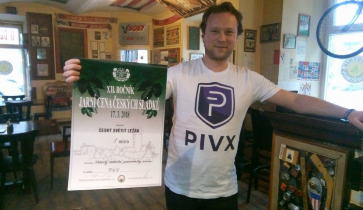 Marek Fišer s cenou pro nejlepší ležák plzeňského typu