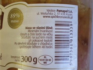 Uvedený podíl masa byl výmysl