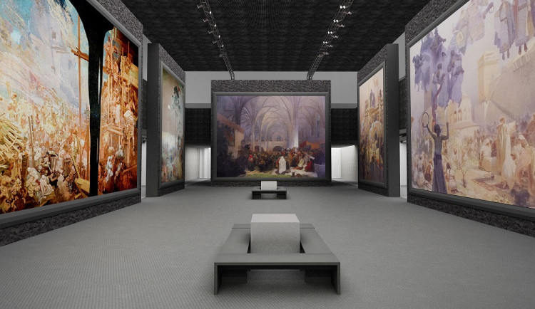 Vizualizace Slovanské epopeje v Brně