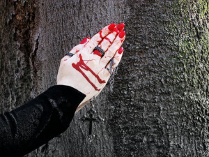 Čtrnáctiletá dívka se pořezala na rukou a utekla do lesa. Našli ji zaklíněnou ve stromě