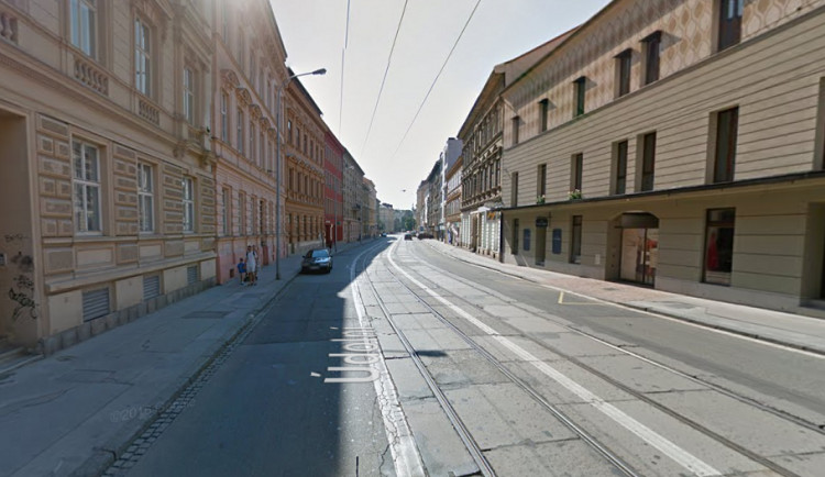 Údolní ulice od křižovatky s ulicí Úvoz, zdroj: Google Maps