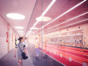 Vizualizace nového atletického stadionu