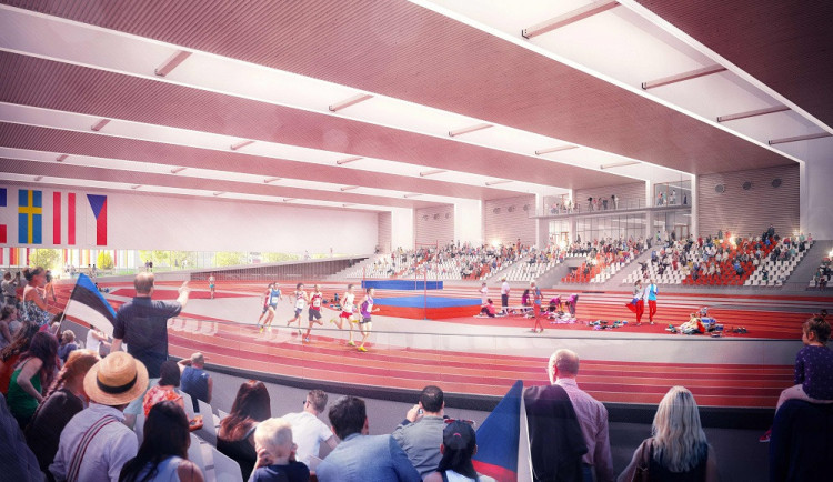 Vizualizace nového atletického stadionu