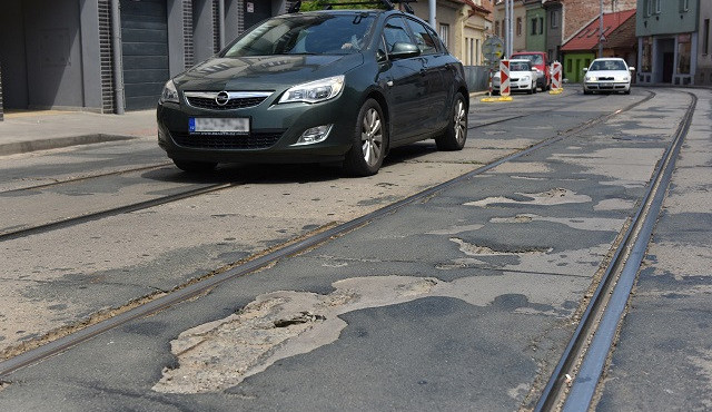 Valchařská před rekonstrukcí