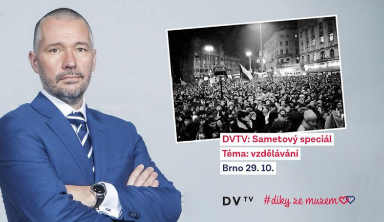 DVTV míří do Brna. V Sametovém debatním speciálu otevře se studenty téma českého školství