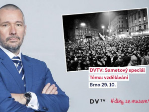 DVTV míří do Brna. V Sametovém debatním speciálu otevře se studenty téma českého školství