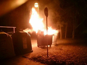 FOTO: O silvestrovské noci hořely na jižní Moravě především túje a kontejnery