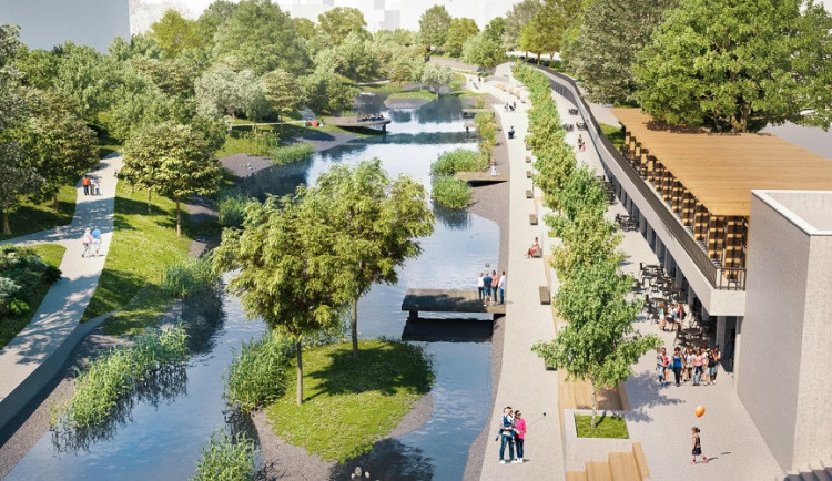 Vizualizace nábřeží Svratky