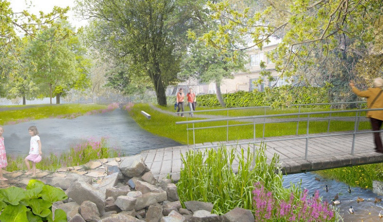 Vizualizace revitalizace Ponávky