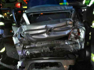 Následky nehody u Holubic