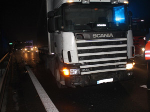 Následky nehody u Holubic