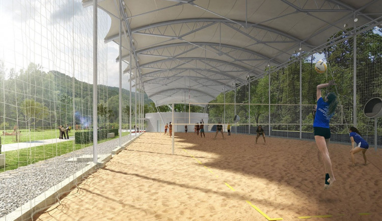 Nové volejbalové kurty na Riviéře