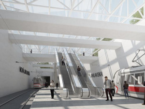 Vizualizace tramvajové smyčky na kampus