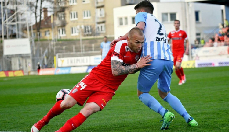 Moment ze zápasu Zbrojovka - Prostějov