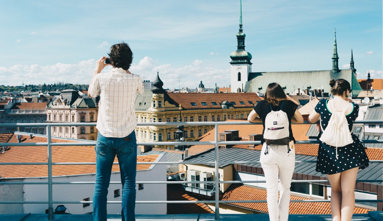 Výhled ze střechy Alfa Pasáže