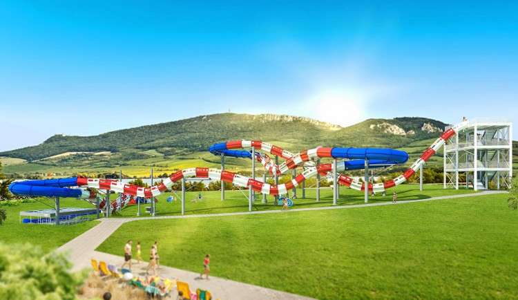 Plánovaný tobogán v Aqualand Moravia