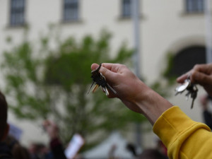 Demonstrace na Moravském náměstí