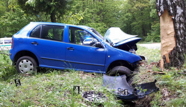 Řidič na Brněnsku vyjel z neznámých důvodů ze silnice a narazil do stromu, na místě zemřel