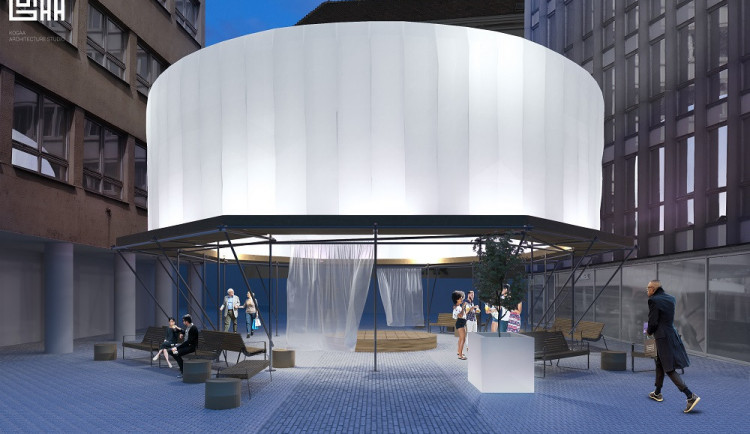 Architektonická instalace na Pohořelci