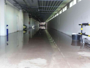 FOTO: Brno zalil v noci vydatný déšť, voda zatopila i podzemní garáže