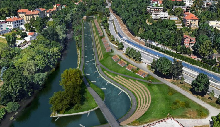 Vodácký kanál na Anthroposu