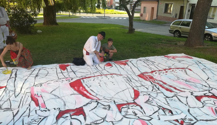 Streeart Lenky Jurečkové pro Slovácký rok