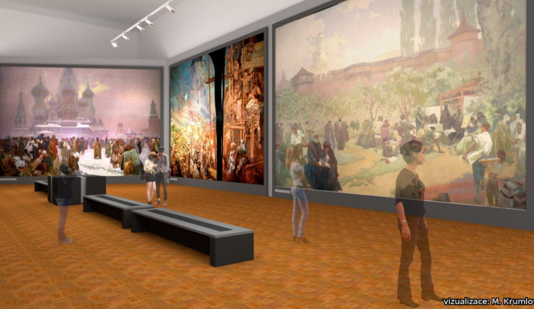 Vizualizace Slovanské epopeje v Moravském Krumlově