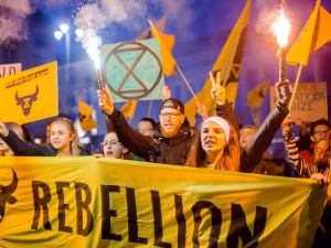 Demonstrace aktivistů v Brně