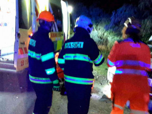Řidič minibusu na Vyškovsku usnul za volantem, při nehodě se zranilo deset lidí