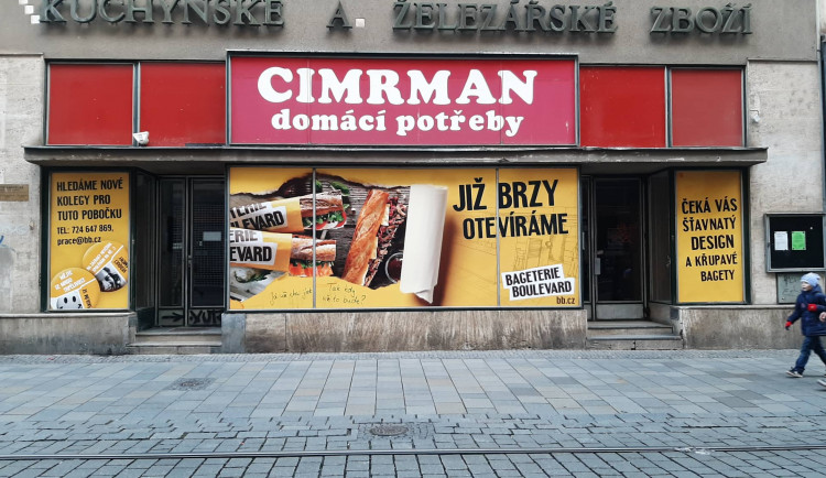 Bývalá prodejna Cimrman na Masarykově ulici