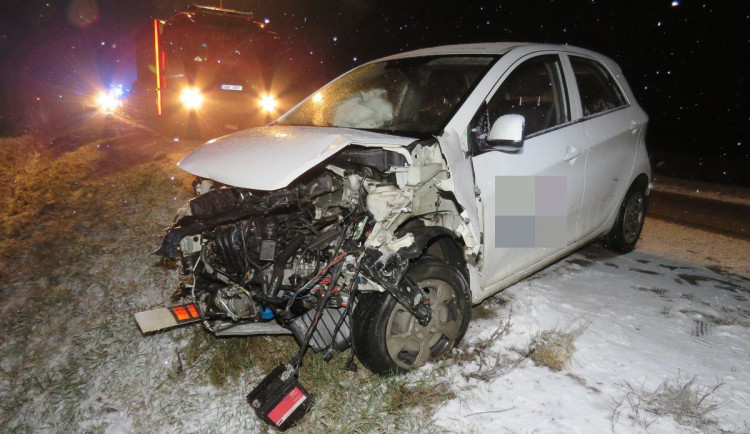 Stav vozidla po jedné z víkendových nehod. Zdroj: PČR