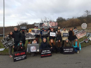 Skupina demonstrantů