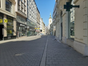 Prázdné ulice Brna