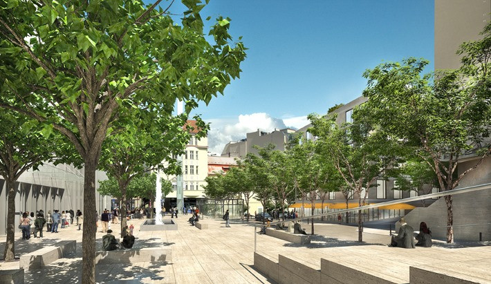 Budoucí náměstí u koncertního sálu
