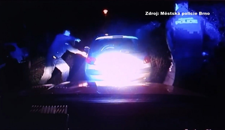 Strážník musel vytáhnout i pistoli