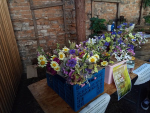 Ke koupi bylo i řezané kvítí