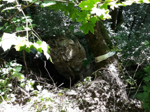 Haciči s policisty odpálili nebezpečný balvan. Hrozilo, že se zřítí na silnici