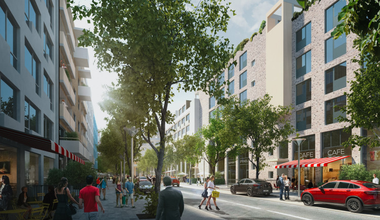 Vizualizace čtvrti Trnitá.