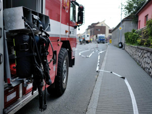FOTO: Únik plynu uzavřel brněnskou Belcrediho ulici